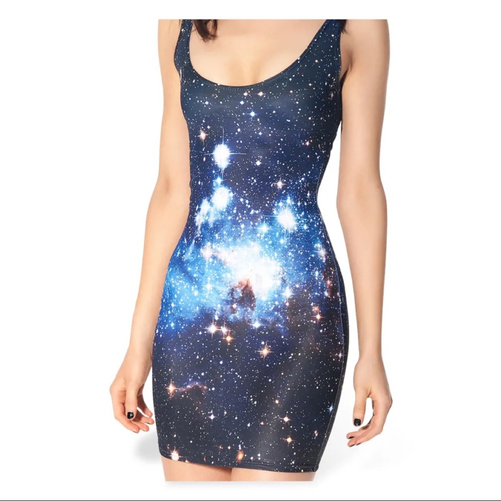 ✨💫host pick💫⭐️ Black Milk Blue Galaxy Bodycon Dress - M RARE